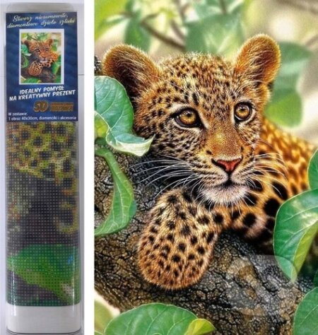 Diamantové malování - Leopard, Norimpex, 2024