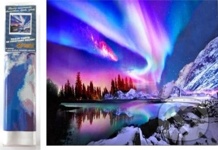 Diamantové malování - Polární záře (30x40cm)