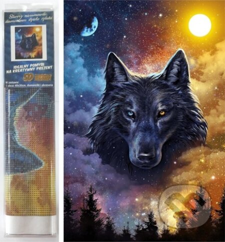 Diamantové malování - Temný vlk, Norimpex, 2024