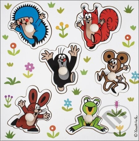 Dřevěné vkládací puzzle Krtek (malé) - hra z kategorie Maxi dílky