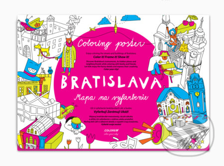 Bratislava - Mapa na vyfarbenie - Tero Abbafy, Blue Chilli, 2016