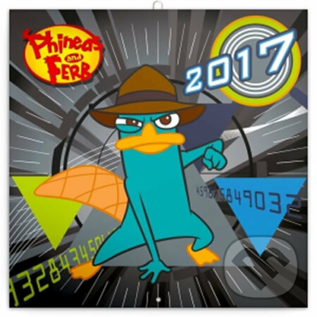Kalendář poznámkový 2017 - Phineas a Ferb, Presco Group, 2016