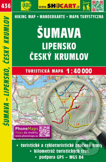 Šumava, Lipensko, Český Krumlov 1:40 000, SHOCart