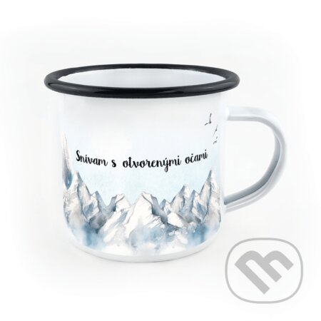 Smaltovaný hrnček Snívam s otvorenými očami