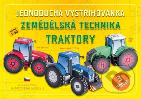 Jednoduchá vystřihovánka: zemědělská technika - traktory, Zadražil Ivan, 2024