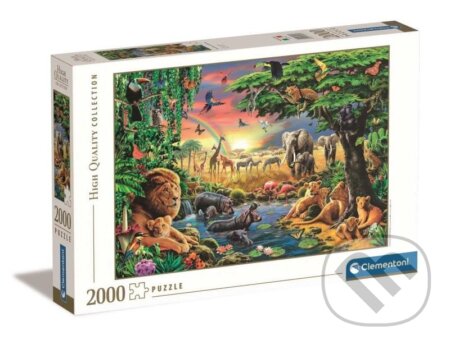 Africké setkání - puzzle z kategorie Zvířata