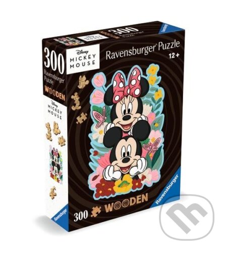 Dřevěné puzzle Disney: Mickey a Minnie, Ravensburger, 2024