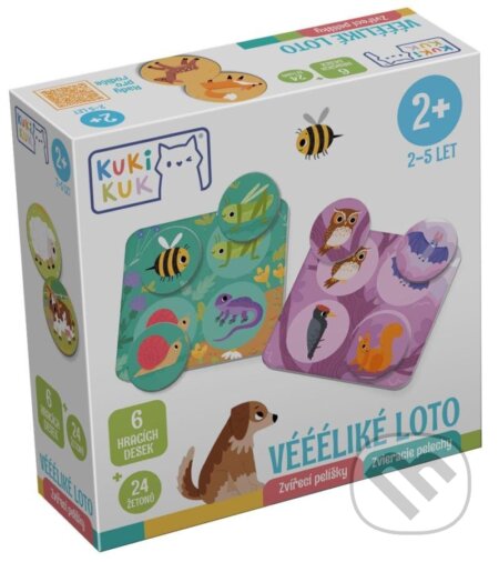 Zvířecí pelíšky (KukiKuk Véééliké loto) - hra z kategorie Vzdělávací hry