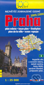 Praha - Největší zobrazené území - 1:25 000 2005/2006, Žaket, 2001