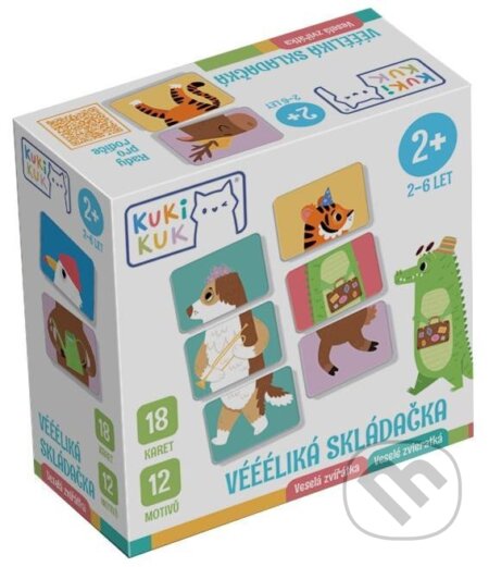 KukiKuk Véééliká skládačka Veselá zvířátka - hra z kategorie Vzdělávací hry