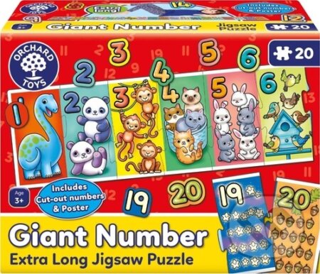 Obří čísla Velkorozměrné puzzle, Orchard Toys, 2024