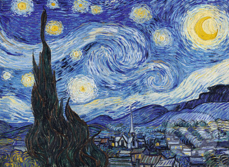Dřevěné puzzle Art Vincent van Gogh Hvězdná noc, Trefl, 2024