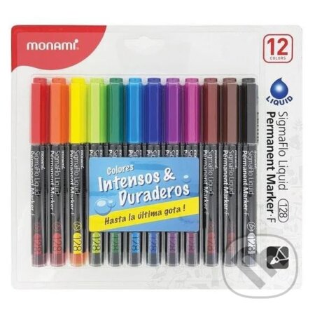 Popisovače pernamentní SADA SIGMAFLO 12 ks