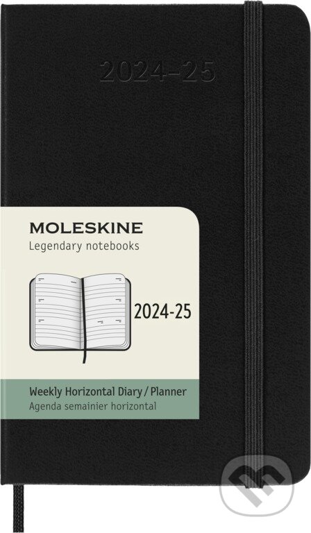 Moleskine – 18-mesačný horizontálny diár 2024/2025 - čierny, Moleskine, 2024