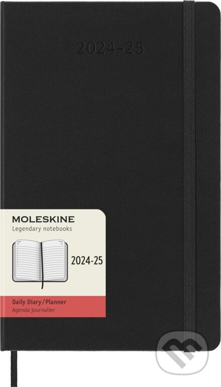Moleskine – 18-mesačný denný diár 2024/2025 - čierny, Moleskine, 2024
