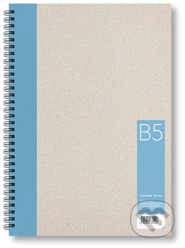 Kroužkový zápisník B5, čistý, světle modrý, 50 listů - BOBO BLOK