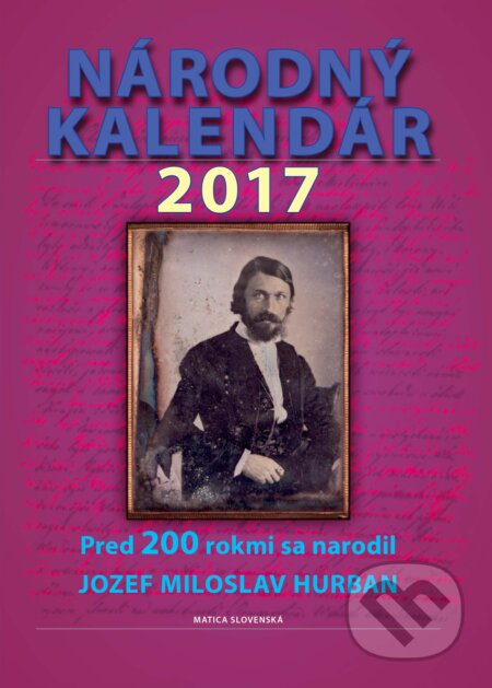 Národný kalendár 2017, Matica slovenská, 2016