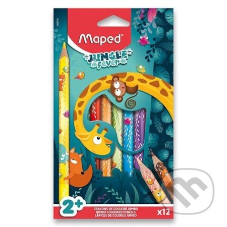 Pastelky Jungle Fever Jumbo 12 ks