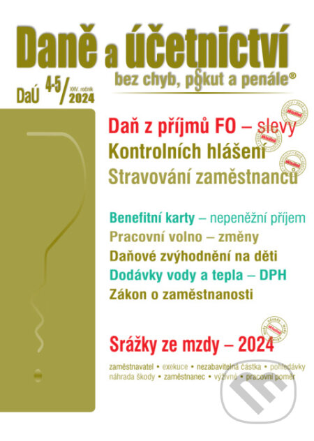 Daně a účetnictví bez chyb, pokut a penále č. 8 / 2024 - Studentské brigády – sezonní zaměstnávání
