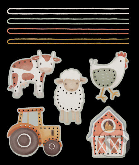 Šnurovacie karty Farma - hra z kategorie Vzdělávací hry