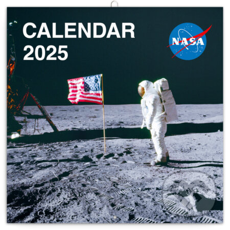 Nástenný poznámkový kalendár Calendar NASA 2025, Notique, 2024