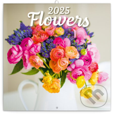Nástenný poznámkový kalendár Flowers (Kvety) 2025, Notique, 2024