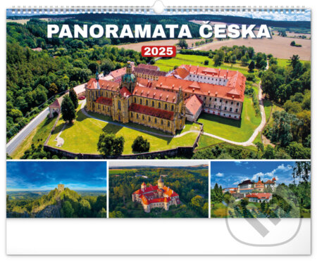 Nástenný kalendár Panorámy Česka 2025, 48 × 33 cm - Notique