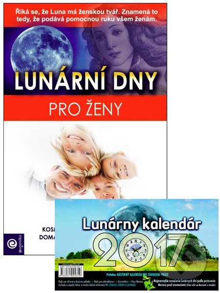 Lunárny kalendár 2017 + kniha Lunární dny pro ženy - Jakubec Vladimír, Eugenika, 2016