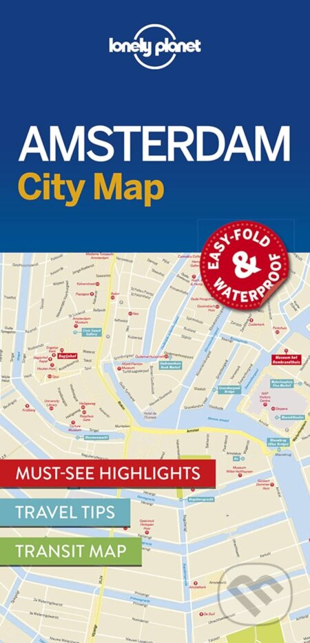 Amsterdam City Map, Lonely Planet, 2016