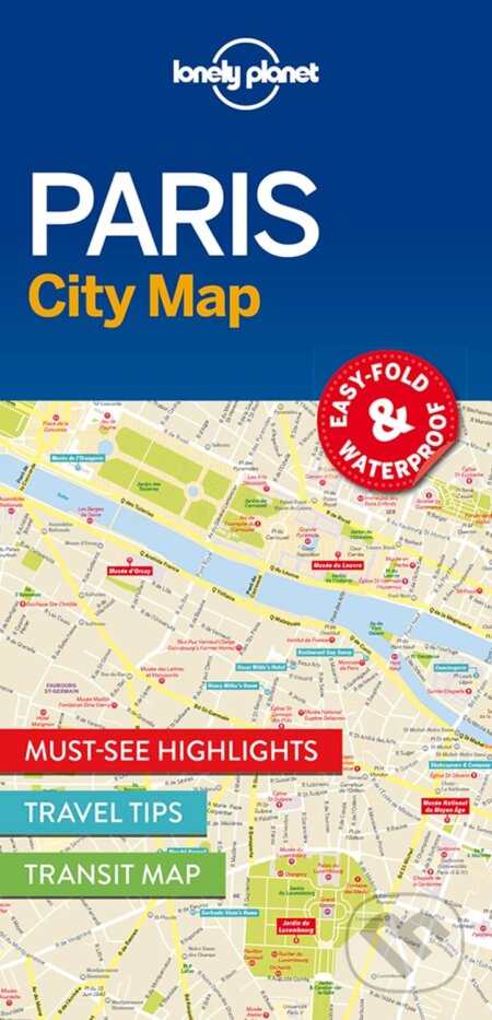 Paris City Map, Lonely Planet, 2016