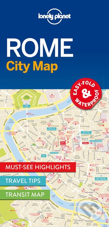 Rome City Map, Lonely Planet, 2016
