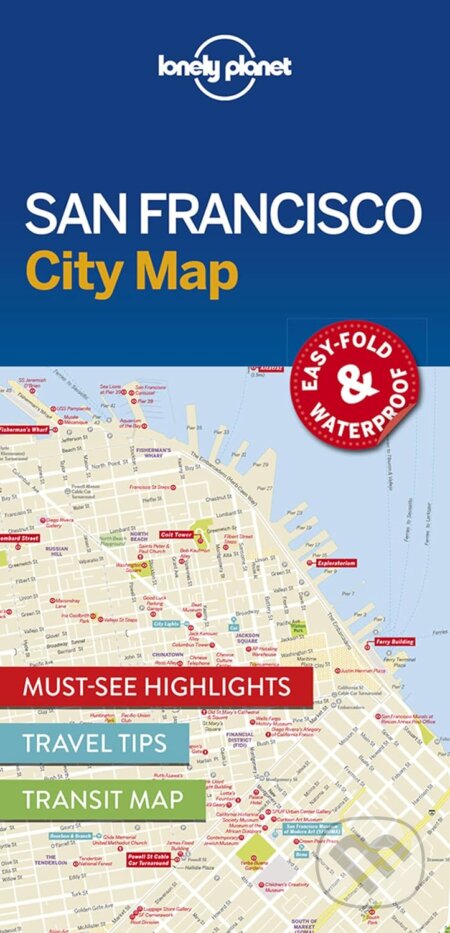 San Francisco City Map, Lonely Planet, 2016