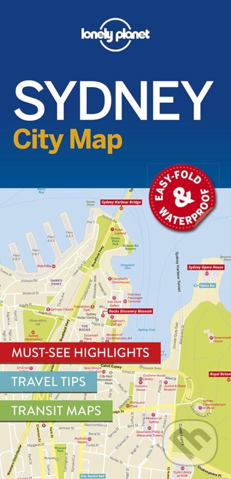 Sydney City Map, Lonely Planet, 2016