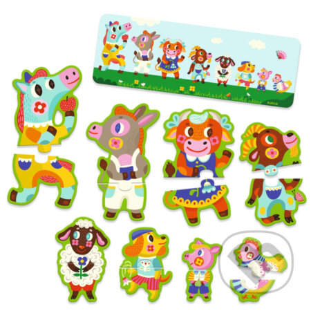 Puzzle: Puzzle postupové: Veľké a malé zvieratká farmy (Djeco)