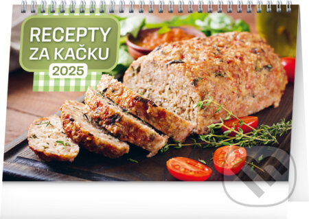 NOTIQUE Stolový kalendár Lacné recepty 2025, 23,1 x 14,5 cm, Notique, 2024