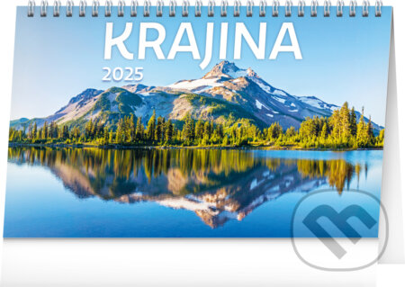 NOTIQUE Stolový kalendár Krajina CZ/SK 2025, 23,1 x 14,5 cm, Notique, 2024