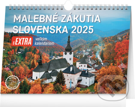 NOTIQUE Stolový / nástenný kalendár Malebné zákutia Slovenska 2025, Notique, 2024