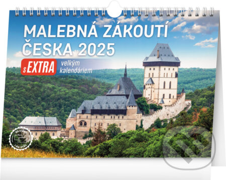 Stolní / nástěnný kalendář Malebná zákoutí Česka 2025, Notique, 2024