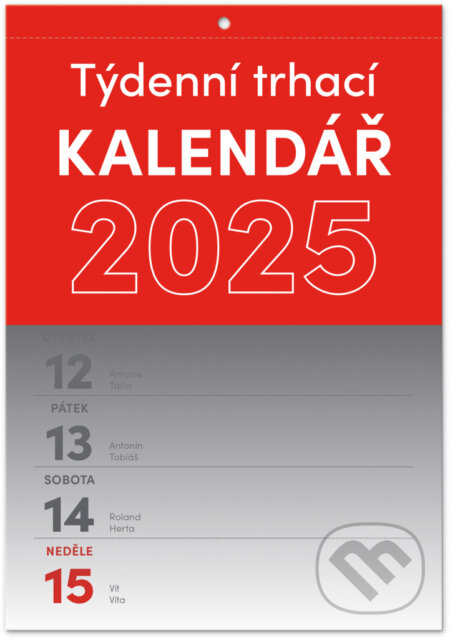 NOTIQUE Nástěnný kalendář Trhací týdenní 2025, Notique, 2024