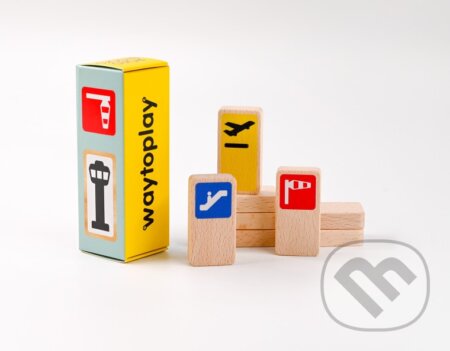 Waytoplay letiskové značky (set 8 ks drevených značiek)