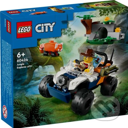 LEGO® City 60424 Štvorkolka na prieskum džungle – misia panda červená, LEGO, 2024
