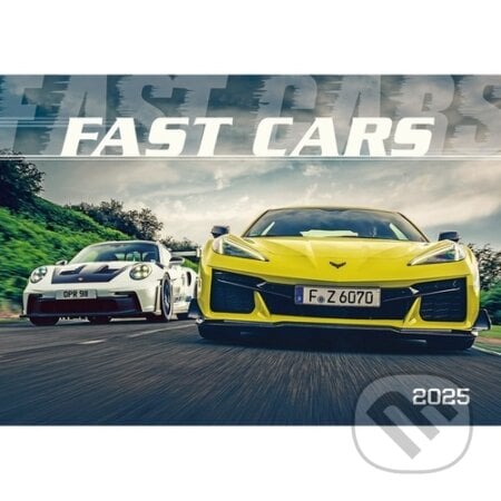 Nástěnný kalendář Fast cars 2025 (česká jména)