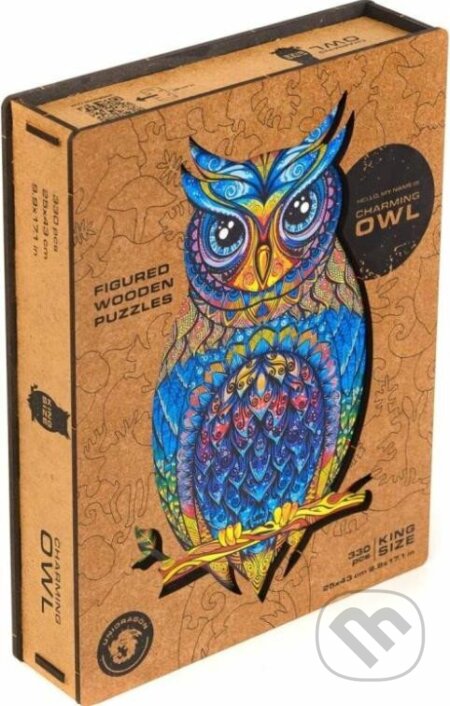 UNIDRAGON dřevěné puzzle - Sova, velikost KS - hra z kategorie Zvířata