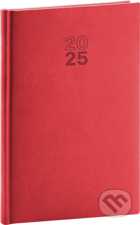 NOTIQUE Týždenný diár Aprint 2025, červený, 15 x 21 cm, Notique, 2024