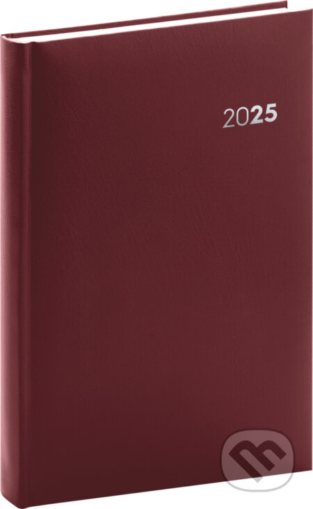NOTIQUE Denný diár Balacron 2025 - bordový, Notique, 2024