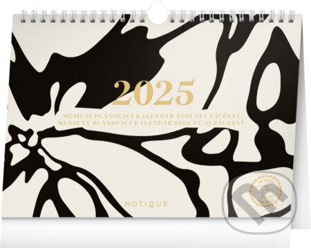 NOTIQUE Mesačný plánovací kalendár Abstrakt 2025, Notique, 2024