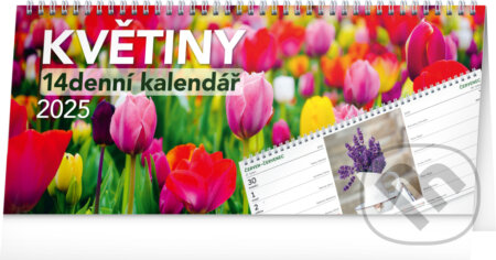 NOTIQUE Stolní kalendář Květiny 2025, Notique, 2024