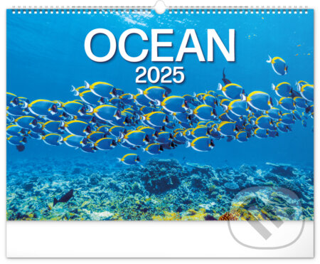 NOTIQUE Nástenný kalendár Ocean 2025 (univerzálne kalendárium)