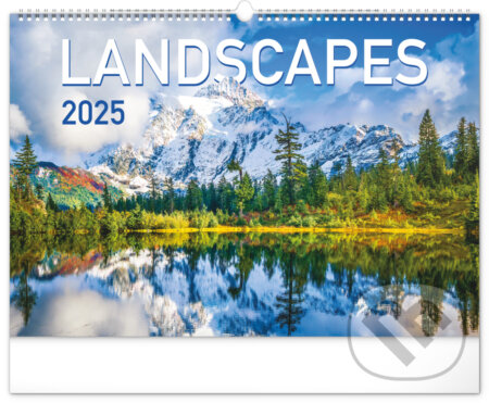 NOTIQUE Nástenný kalendár Landscapes (Krajiny) 2025, Notique, 2024