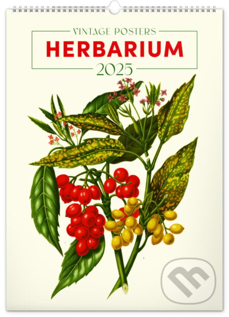 NOTIQUE Nástenný kalendár Vintage posters - herbarium 2025